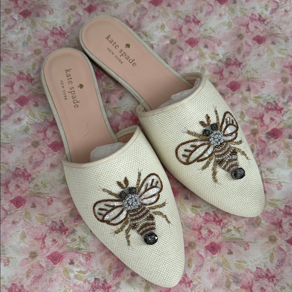 kate spade Maddie slides mules bee rare